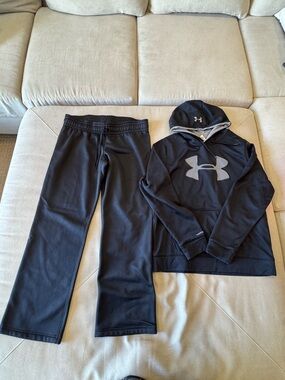 Men’s Under Armour Black and Gray Hoodie with Black Performance Pants